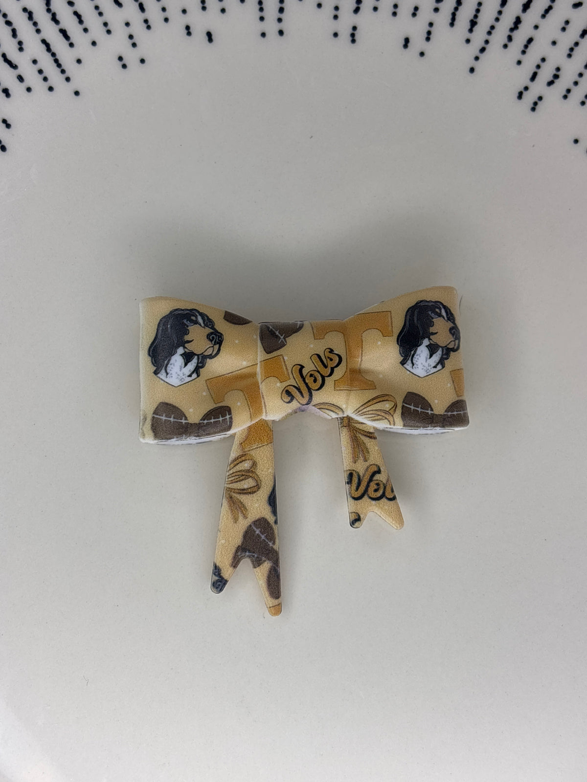 Vols straw topper bow #96