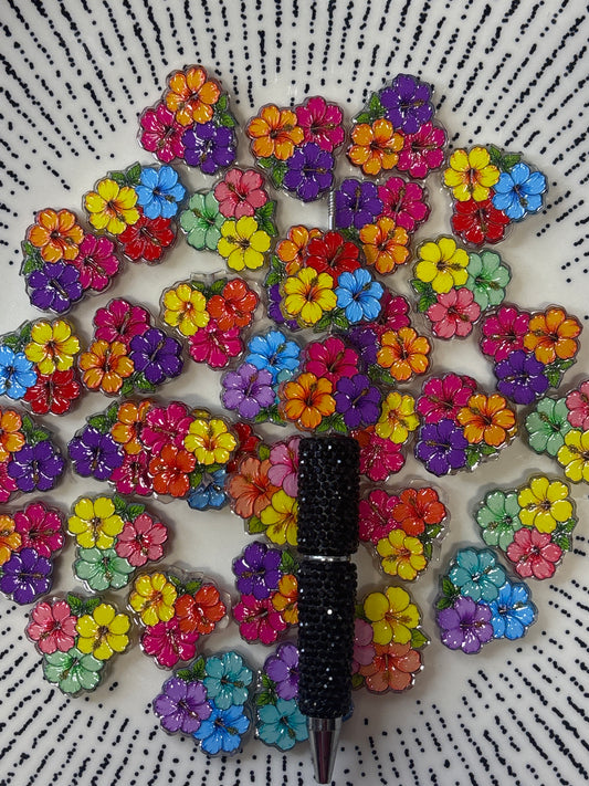 (182) 1 pc flowers acrylic focal