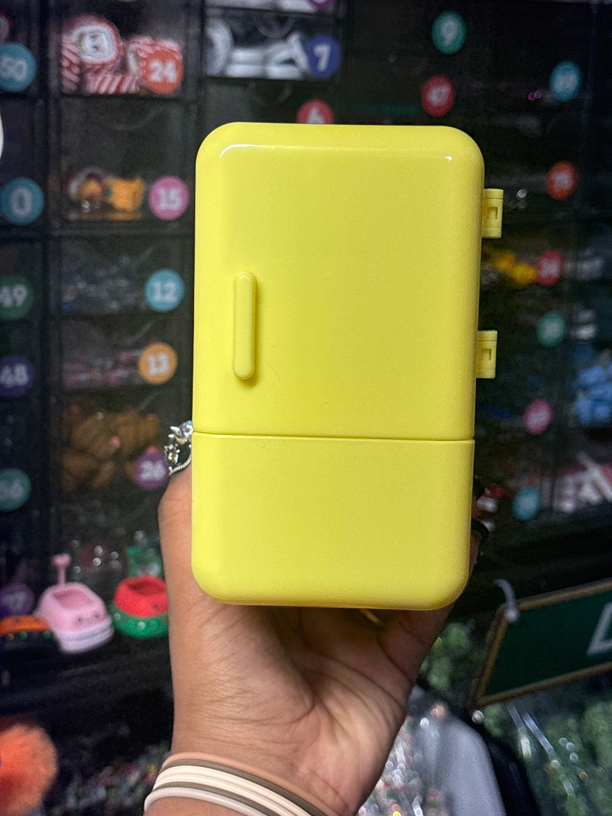 Yellow Fridge pencil holder