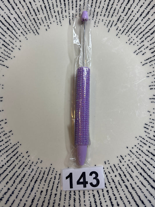 ( 143) purple beadable rhinestone pen