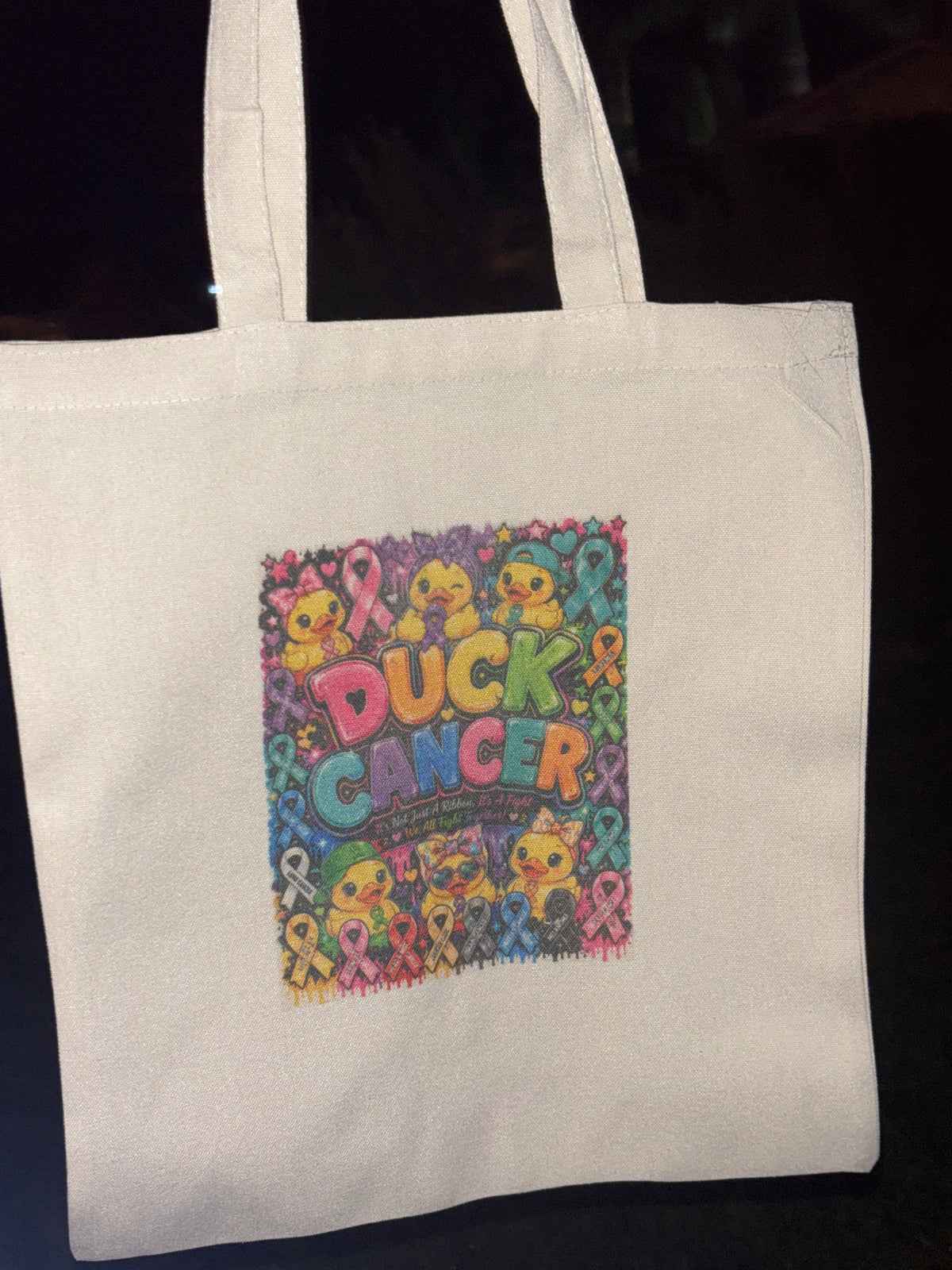 (Ladreah dreams exclusive )Duck cancer tote bag