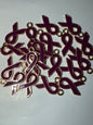 Purple ribbon charm #106