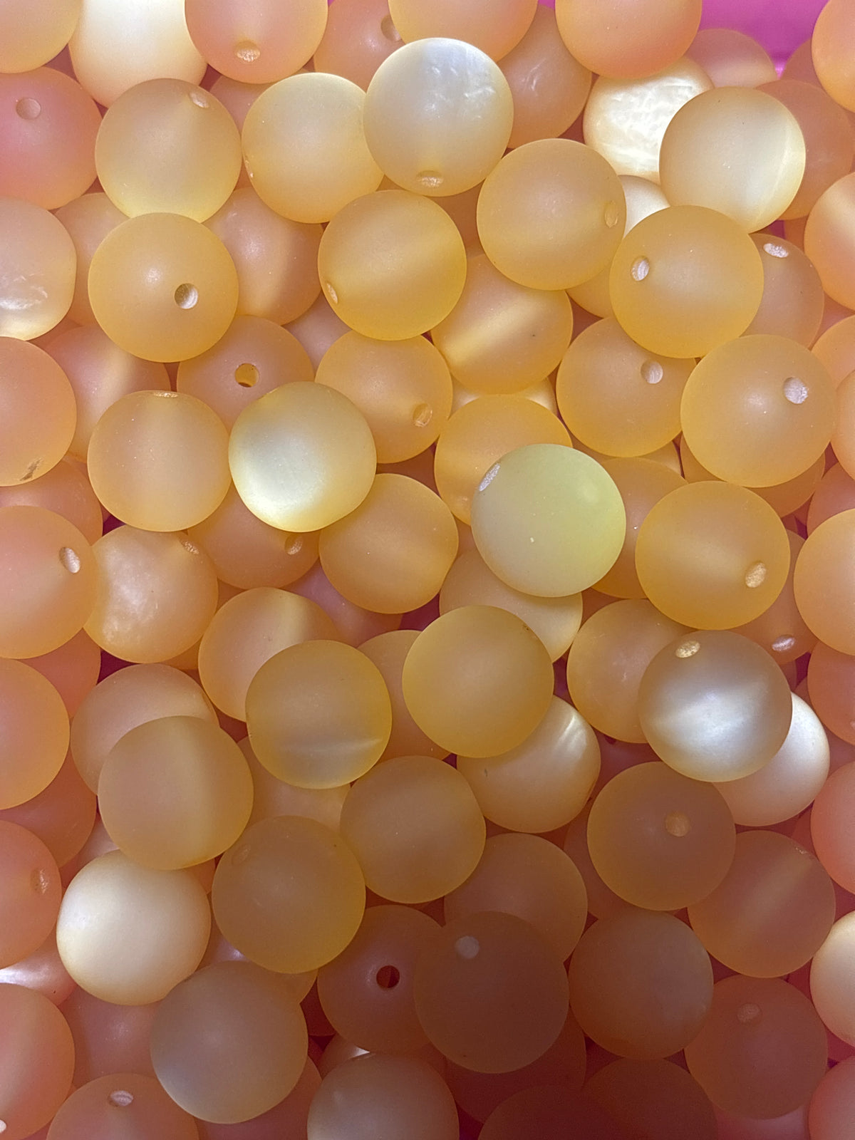 Matt gold  acrylic 16 mm bead #47)