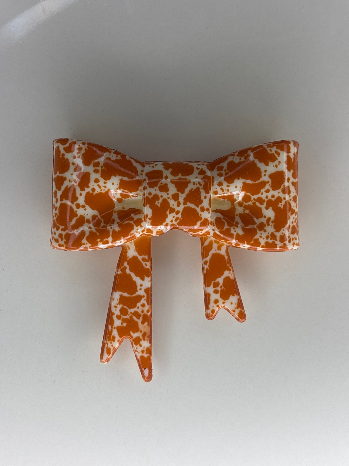 Giraffe pattern straw topper bow #117
