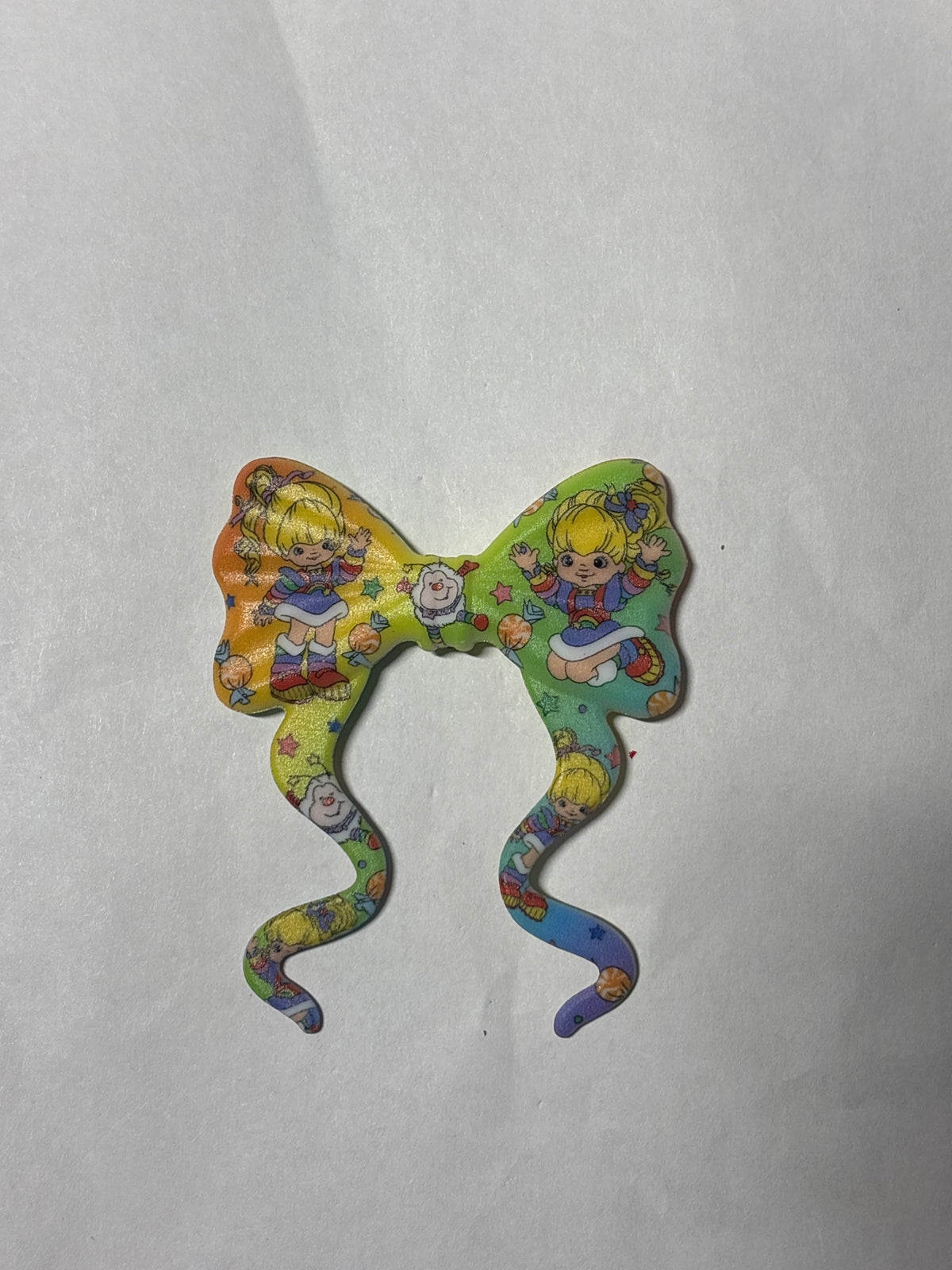 Rainbow bright flat silicone bow #135
