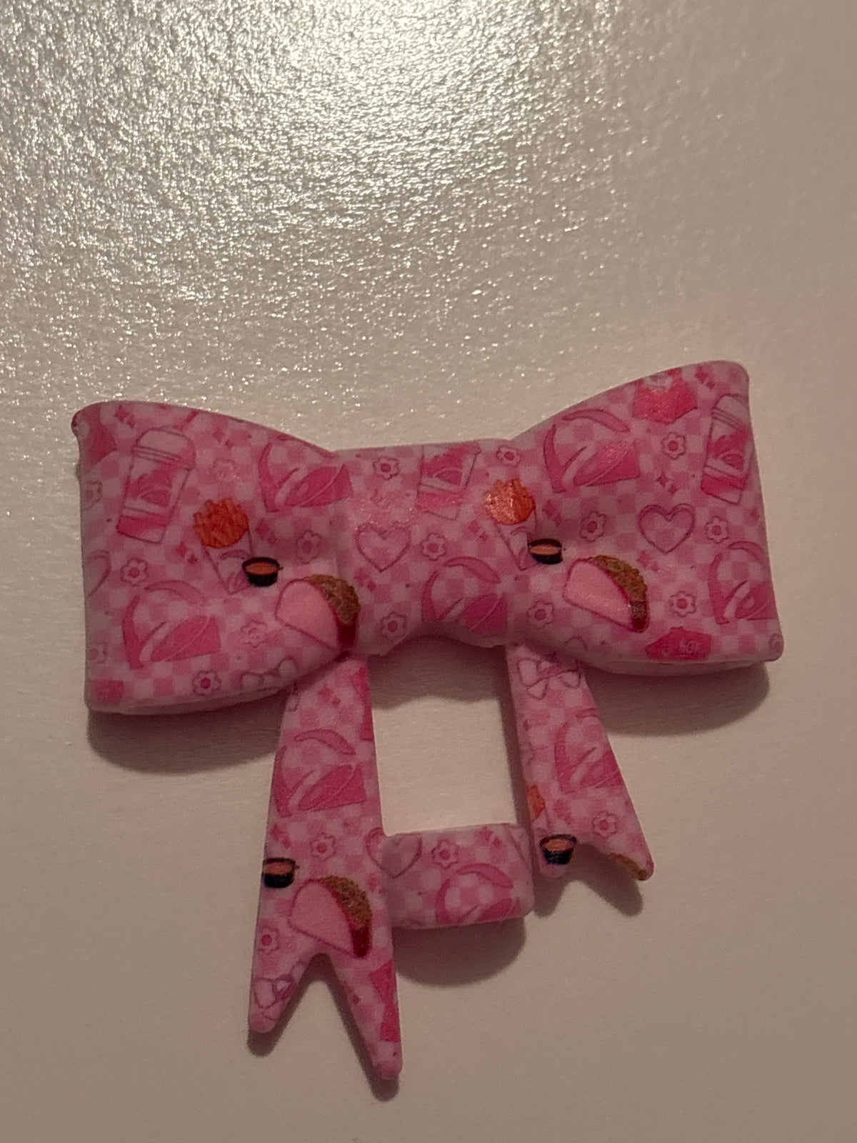 Pink Taco Bell silicone bow pink #49