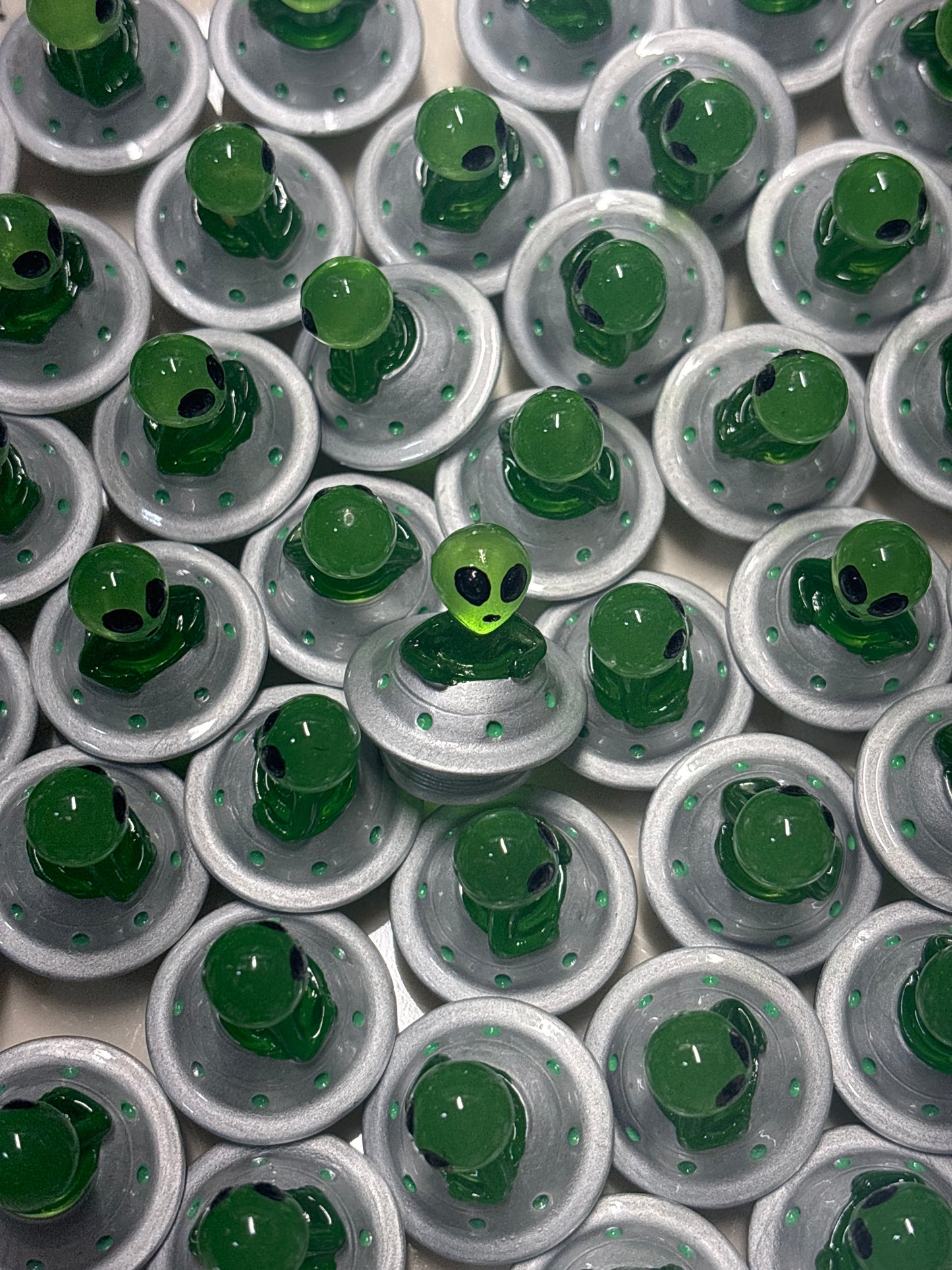 Alien figure & spaceship