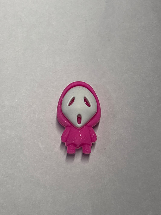 Pink ghost face silicone focal #89