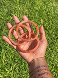 Red Jade Glass Bangle