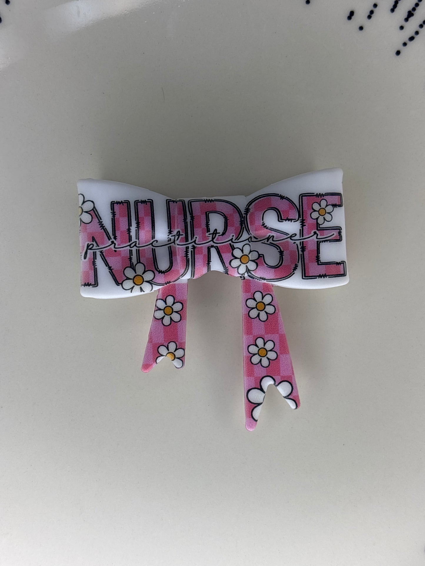 Nurse straw topper bow #110