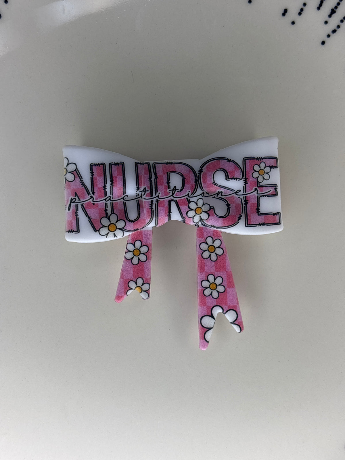 Nurse straw topper bow #110