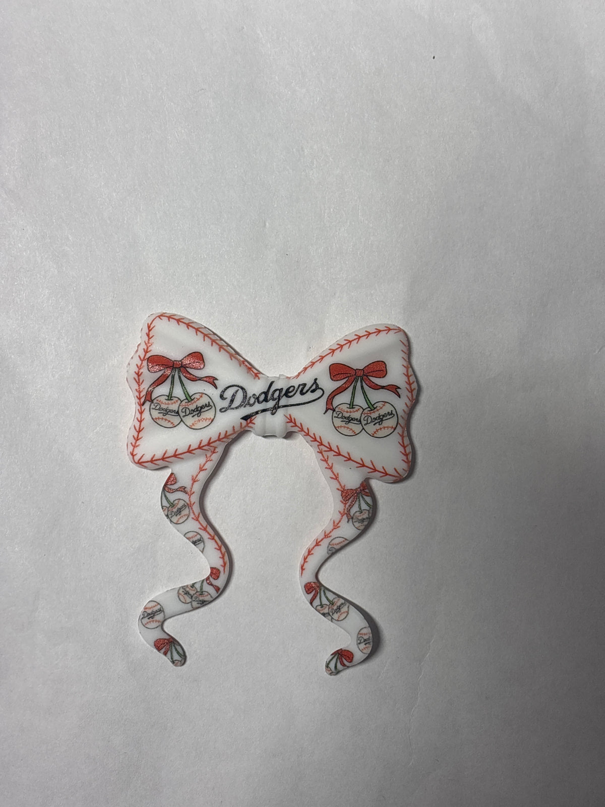 Dodgers  flat silicone bow #137