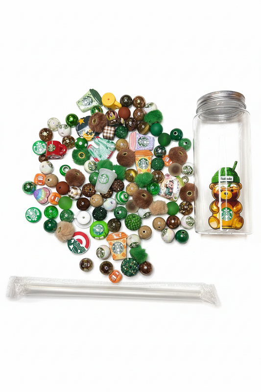 ☕💚 Starbucks-Inspired Mystery Bead & Focal Cup