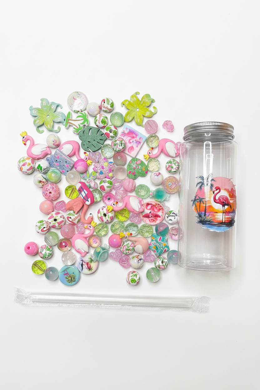 🌴 Flamingo Paradise Mystery Bead & Focal Cup 🦩💗