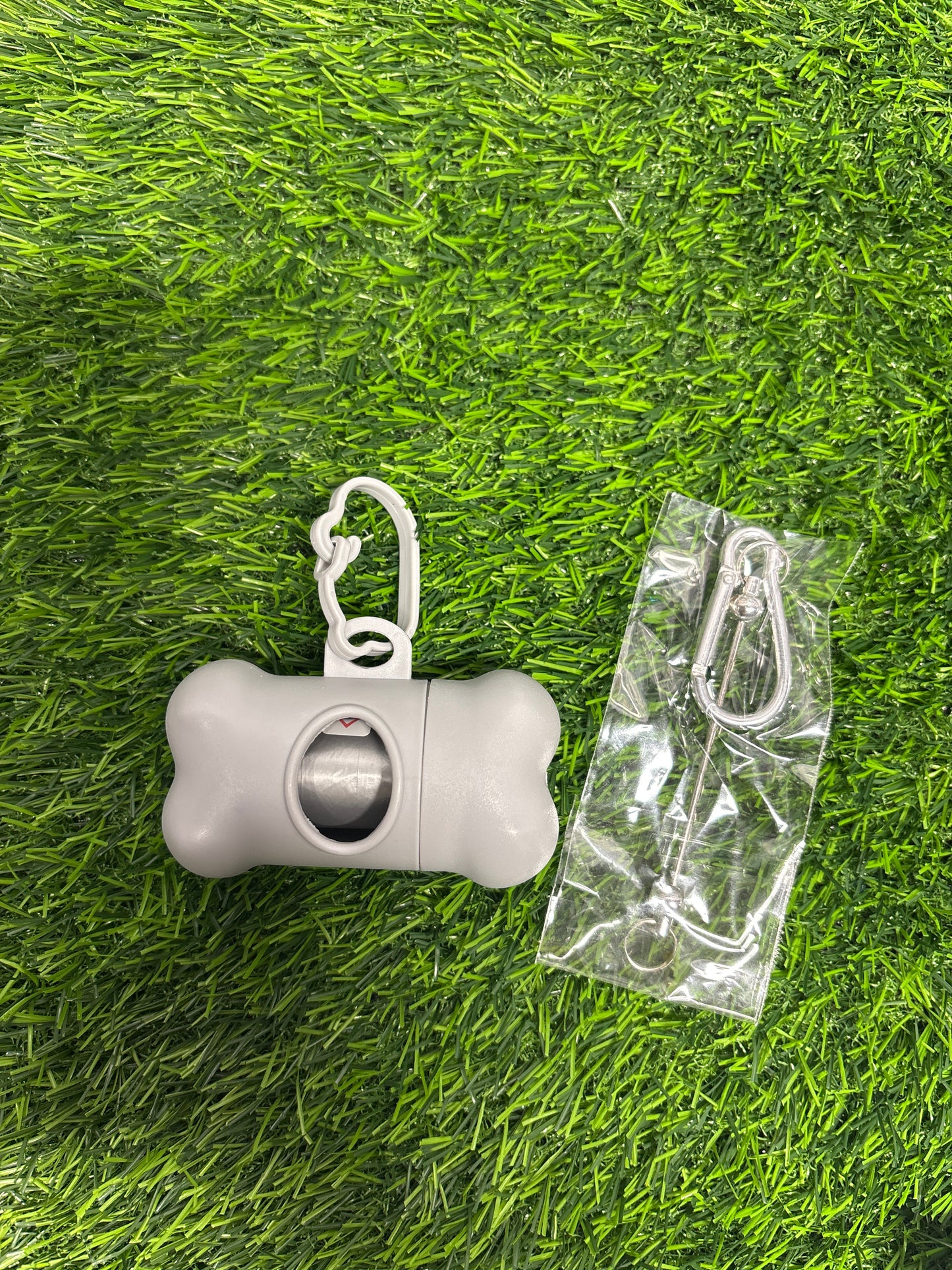 Gray beadable doggie keychain