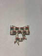 Holly jolly  staw topper bow #112