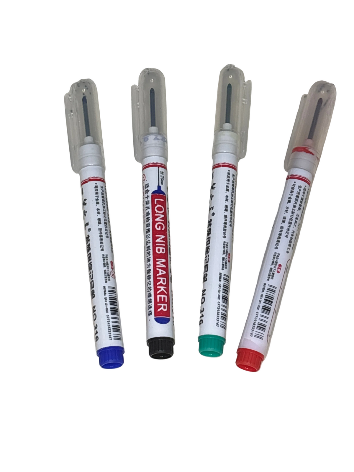 Red, black, green, red, marker set