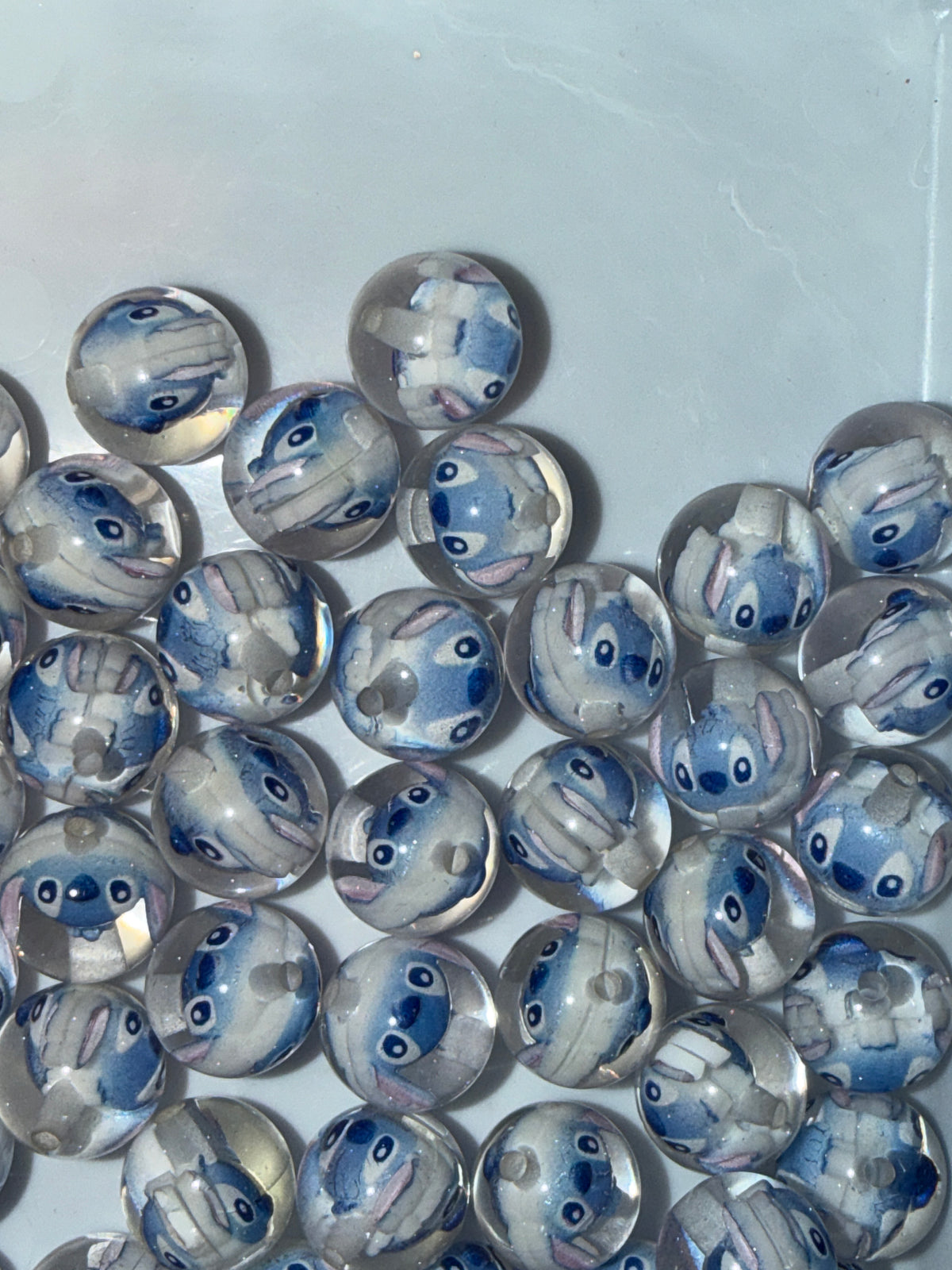 Pink 16 mm acrylic bead #243