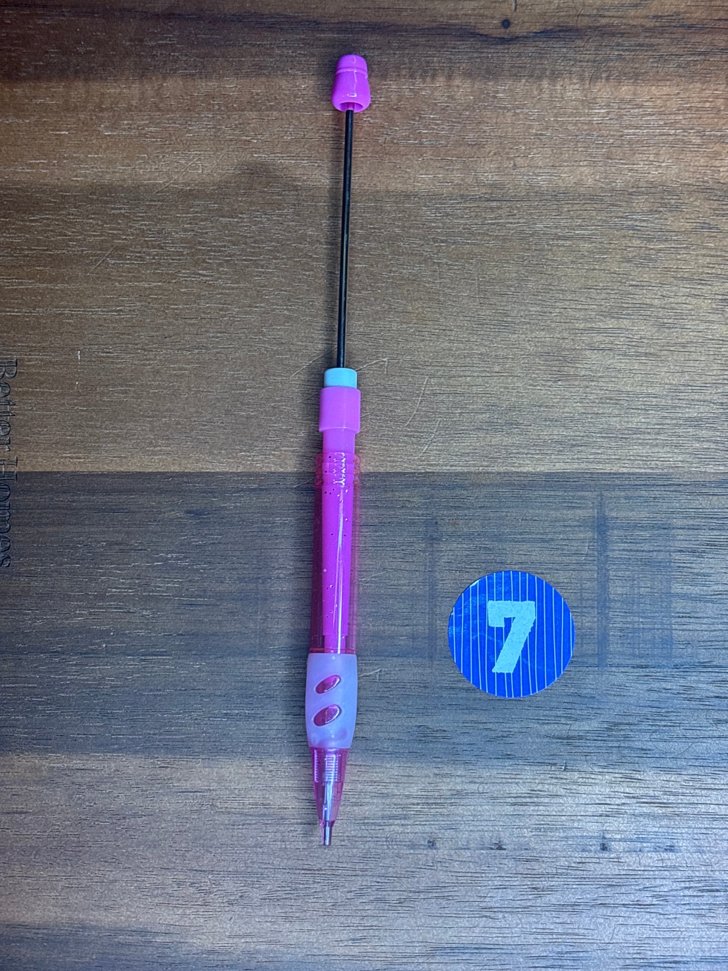 Pink beadable mechanical pencil (7)