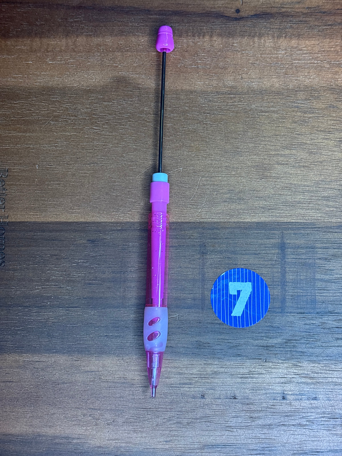 Pink beadable mechanical pencil (7)
