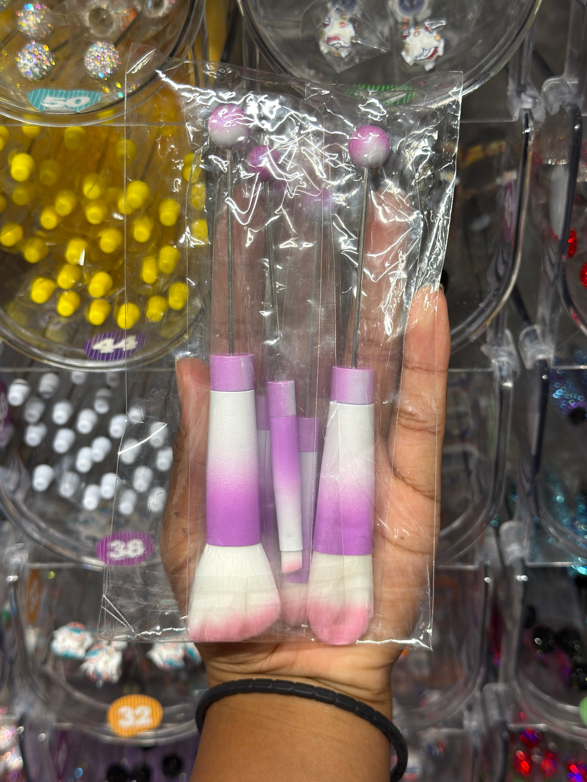 Purple makeup brush set #7