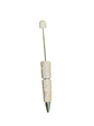 Silver rhinestone beadable pen #6