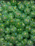 Green fancy Seashell acrylic 16 mm bead #65