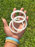 White Jade Glass Bangle