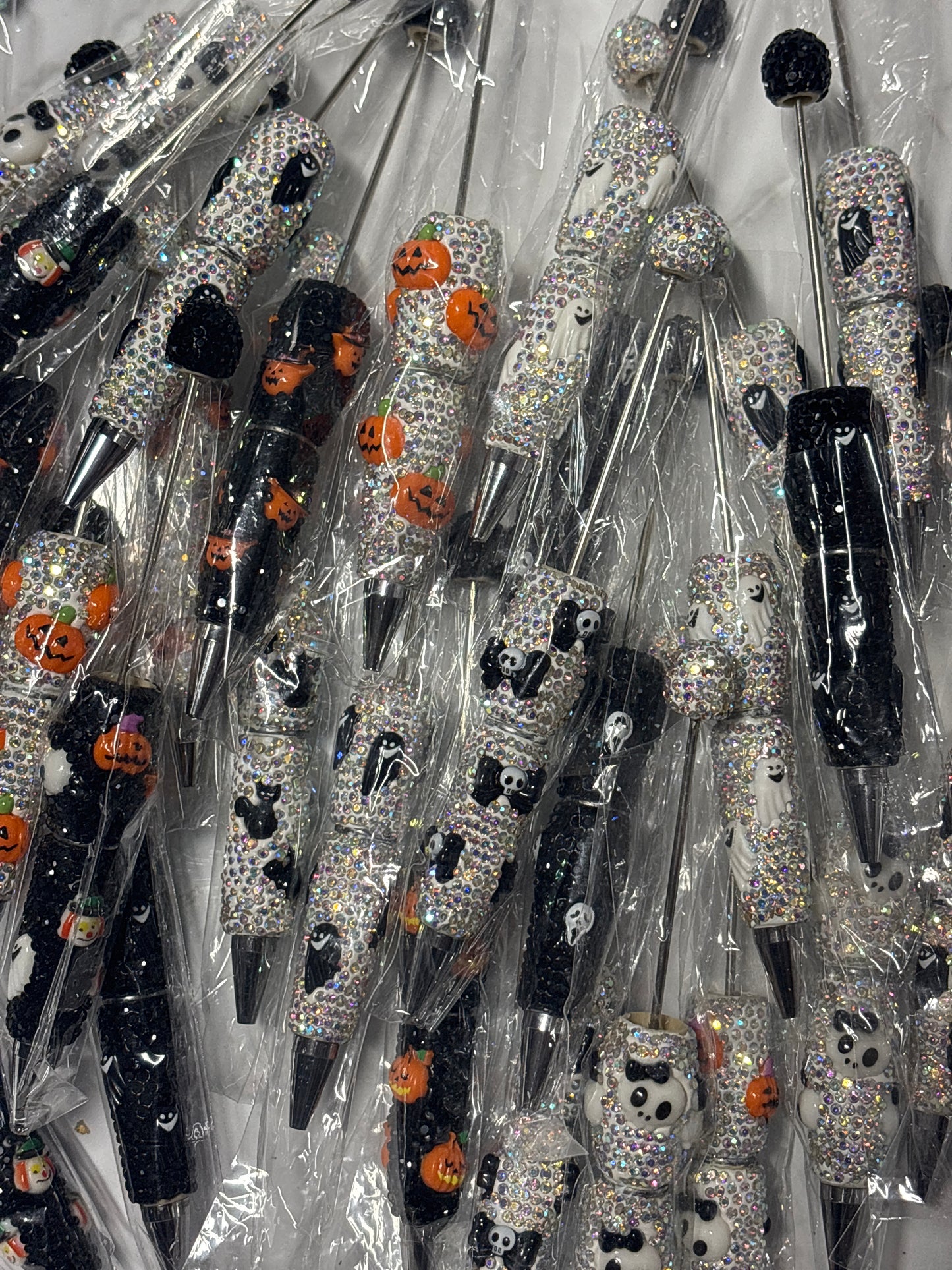 Random Halloween rhinestone beadable pen #26