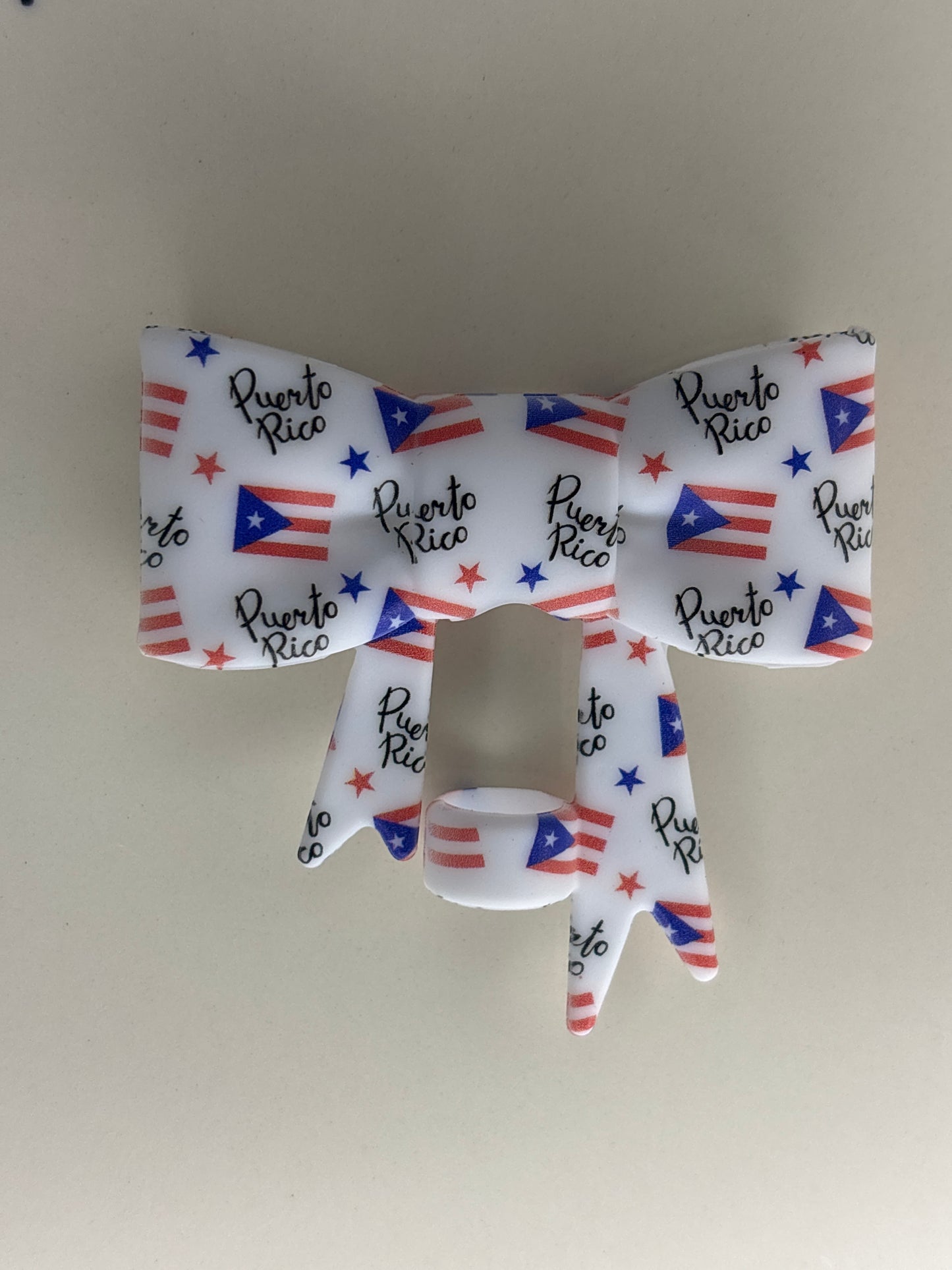 Puerto Rico straw topper bow #116