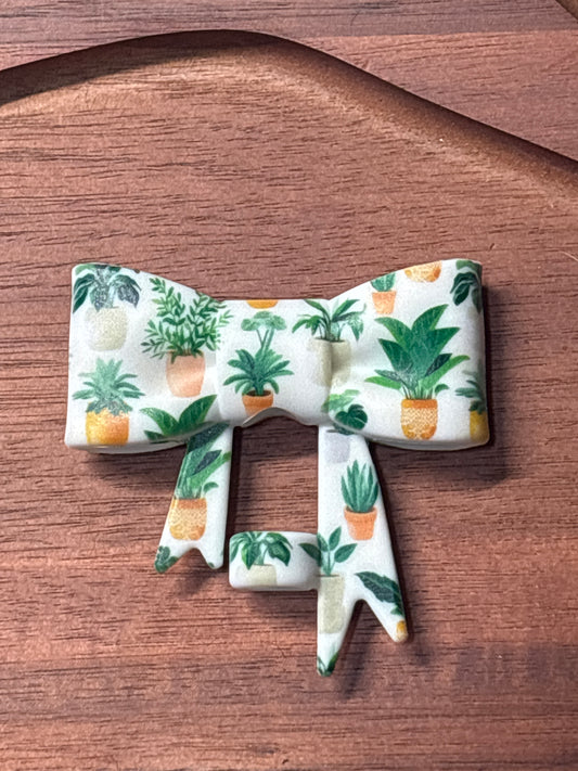 A day in the garden silicone straw topper bow