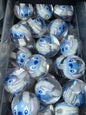 Blue stich clear 16 mm acrylic bead #245