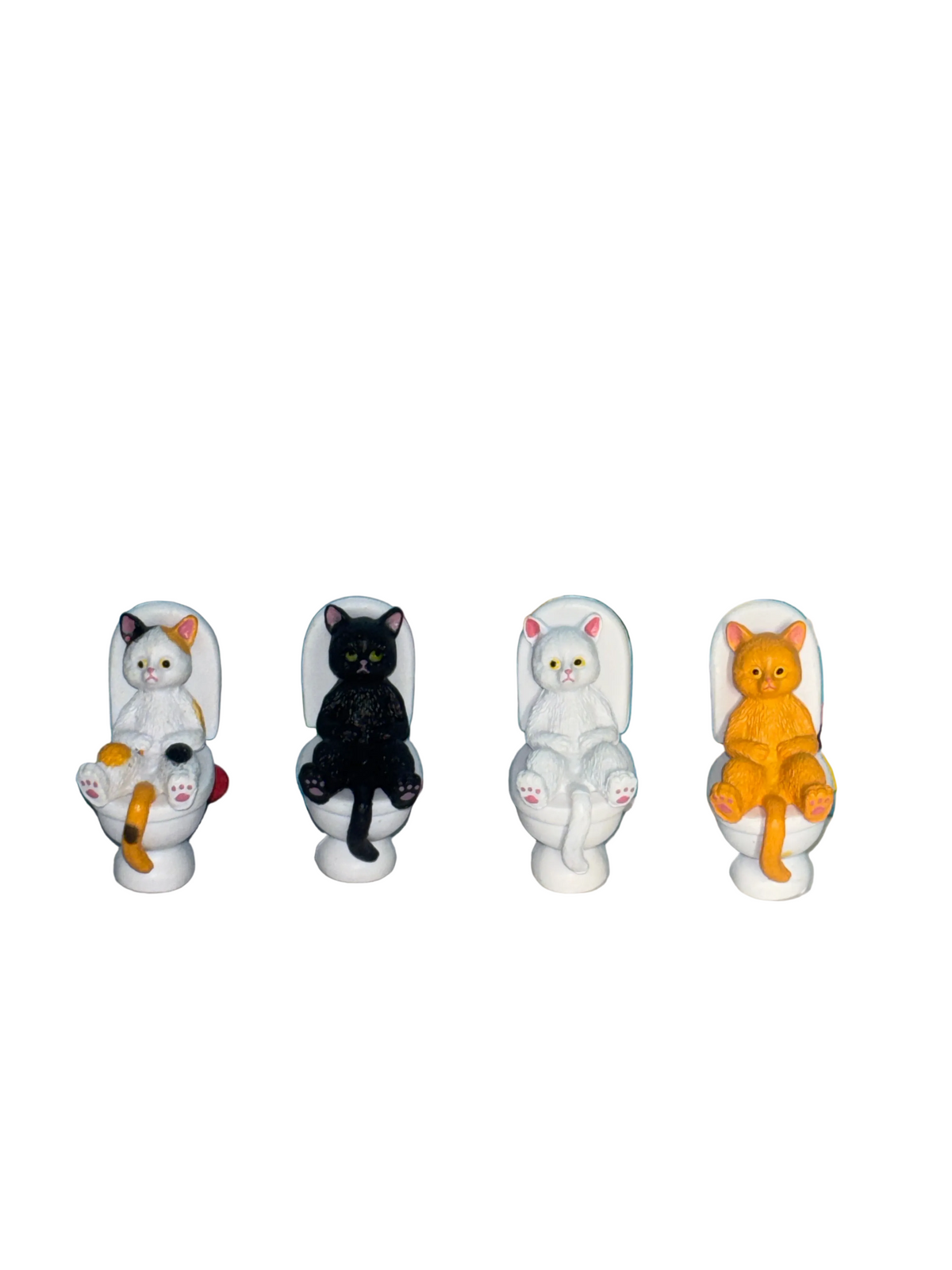 4 pc cat on the toilet pen topper