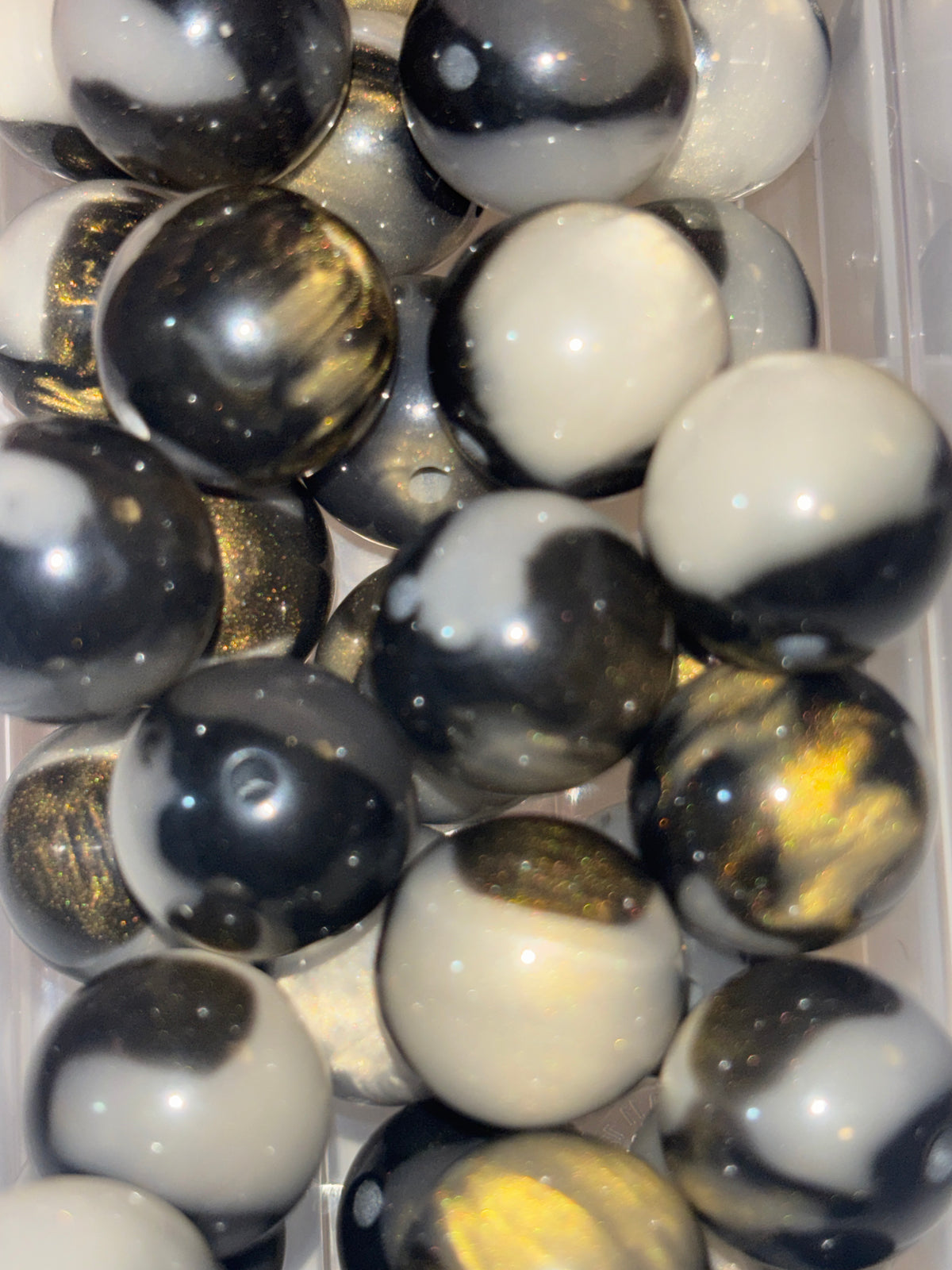 Galaxy marble acrylic bead #23