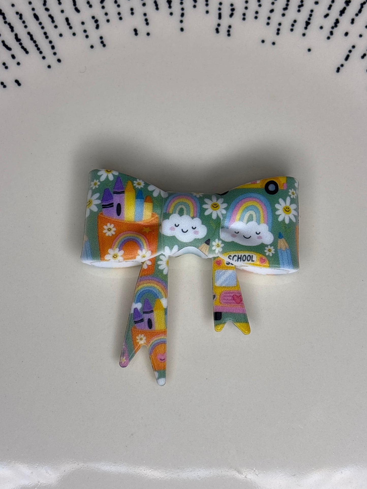 School straw topper bow #80