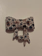 White Starbucks silicone bow straw topper#54