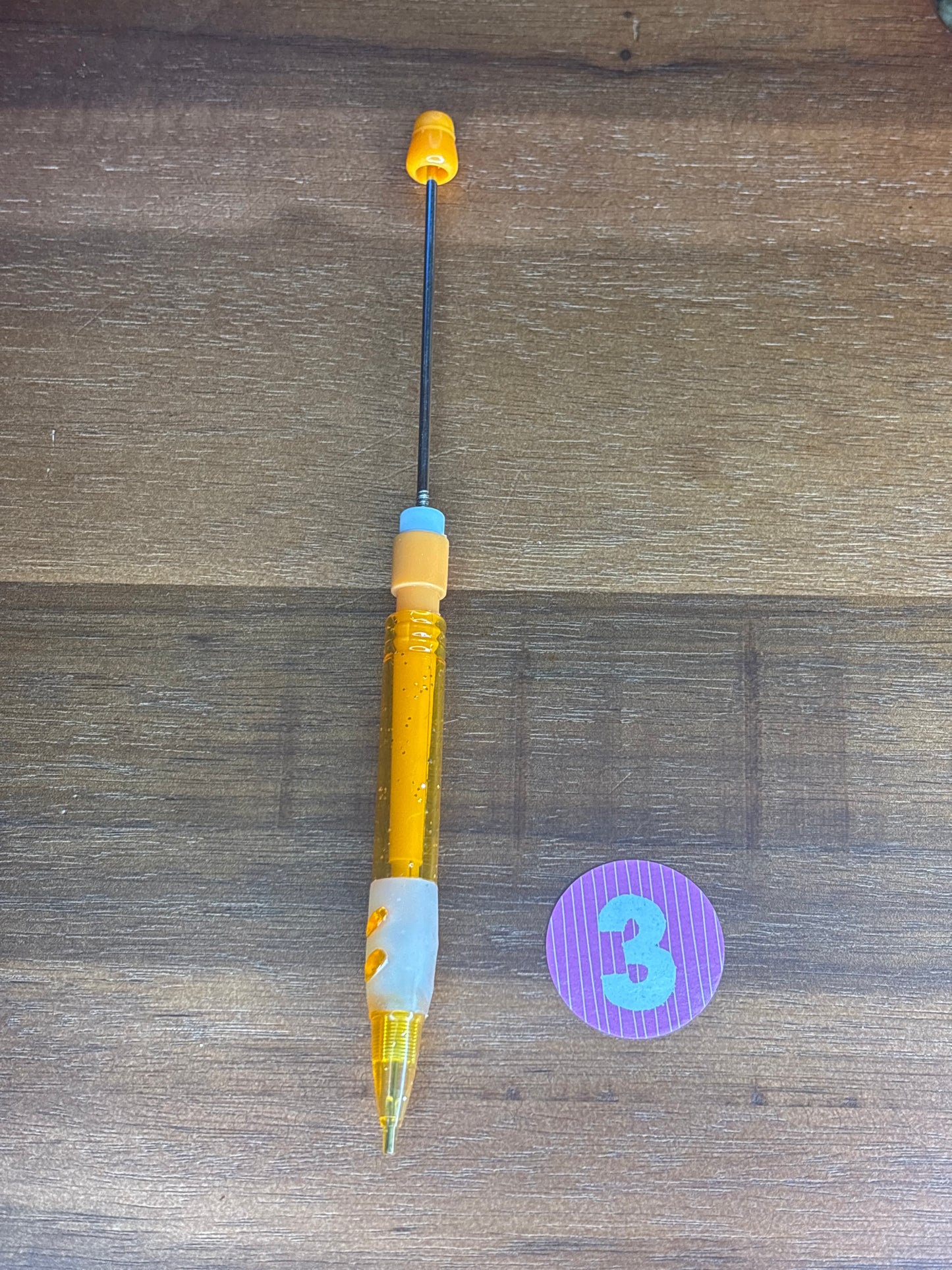 Orange beadable mechanical pencil (3)