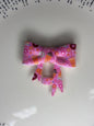Pink Dunkin’ Donuts  straw topper bow (p)