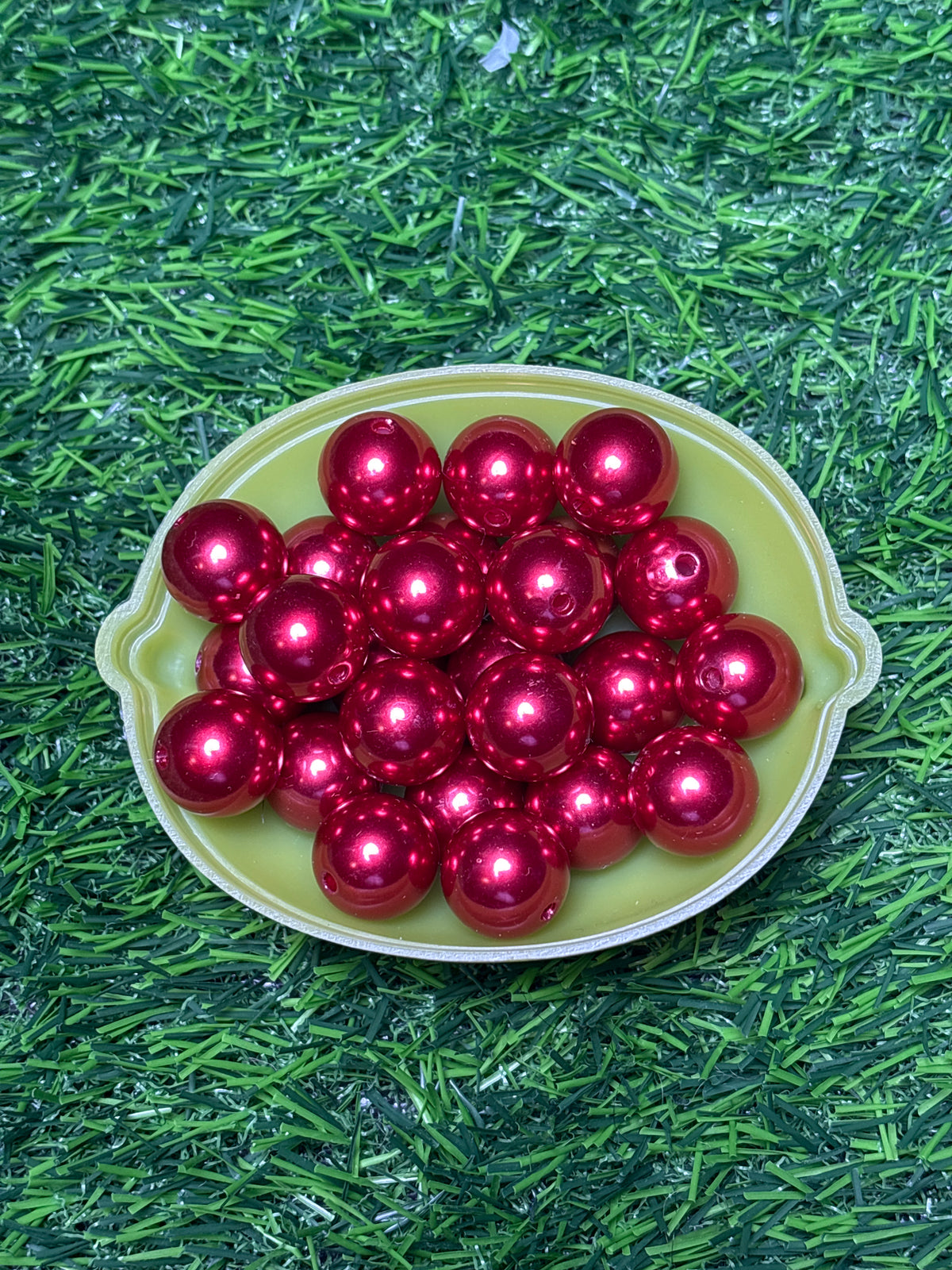 Red 16 mm acrylic bead #5