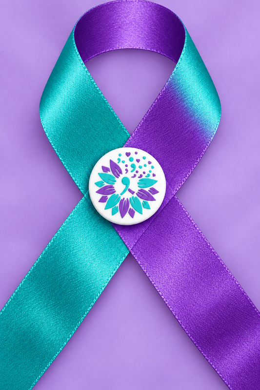 Suicide awareness, silicone focal #7
