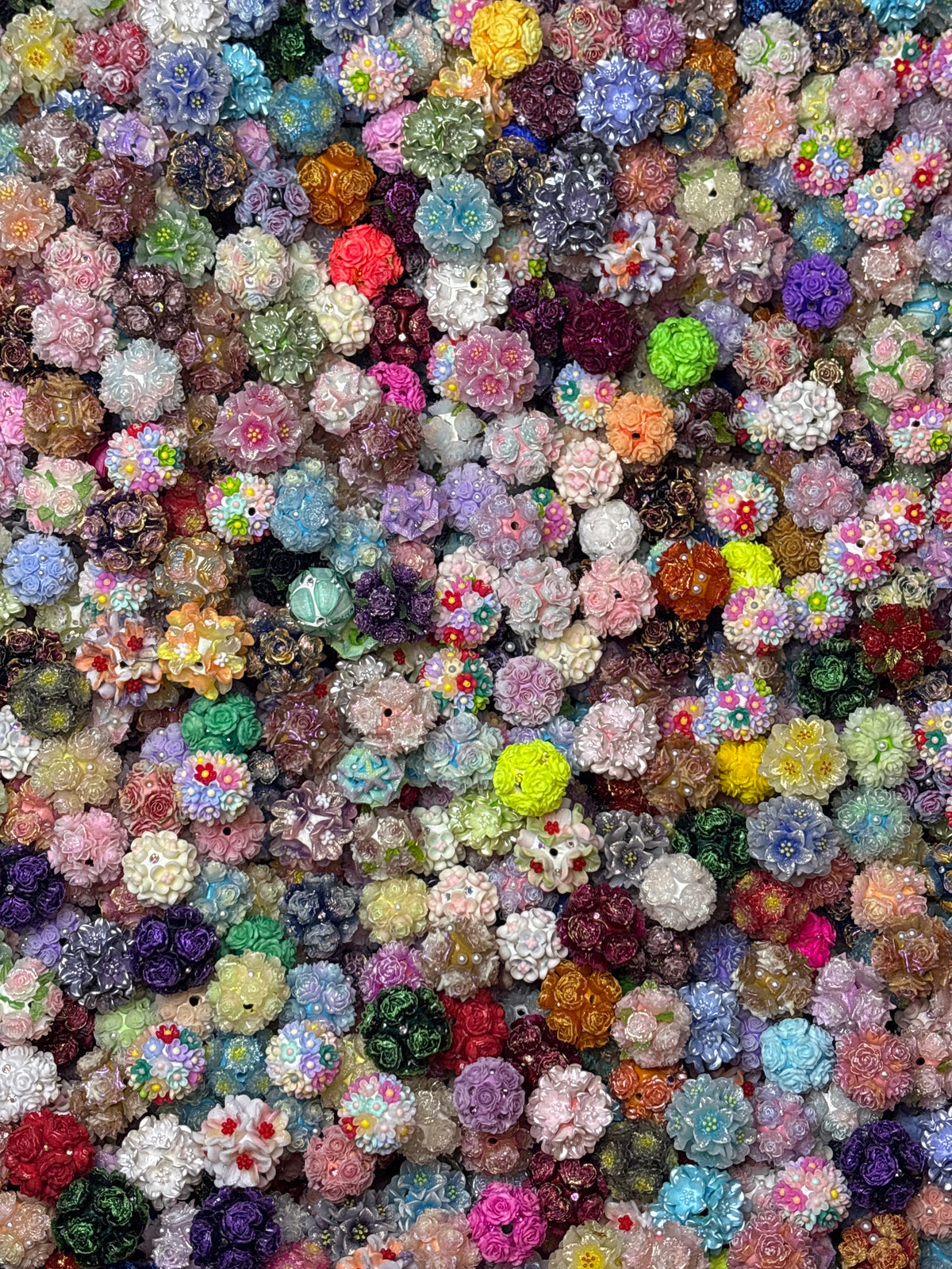 40 Mixed fancy flowers beads— Random Selection | $20