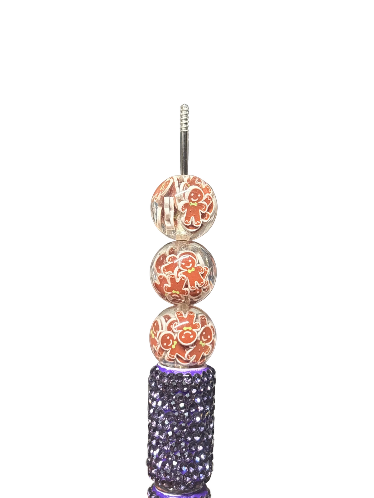 Clay Gingerbread acrylic 16 mm bead