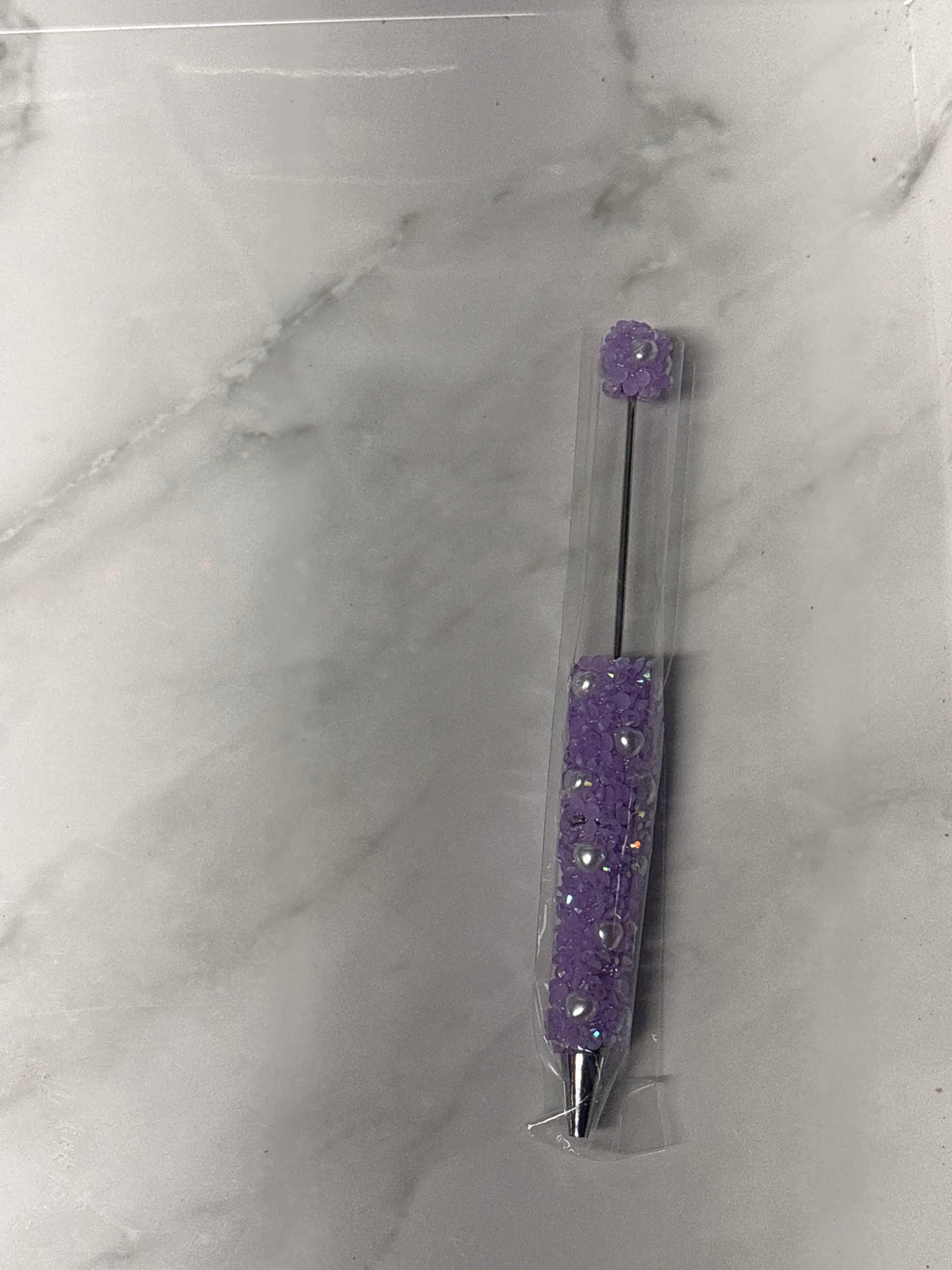 Purple sugar beadable pen