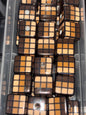 Brown  Rubiks cube bead #258