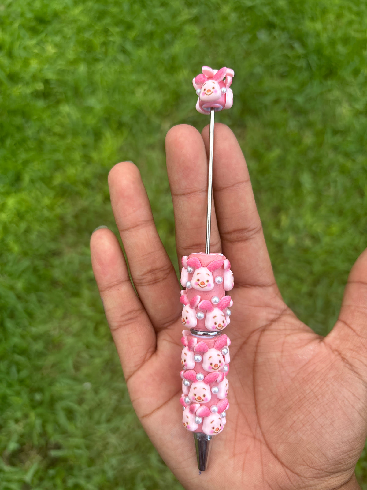 Piglet clay beadable rhinestone pen #29