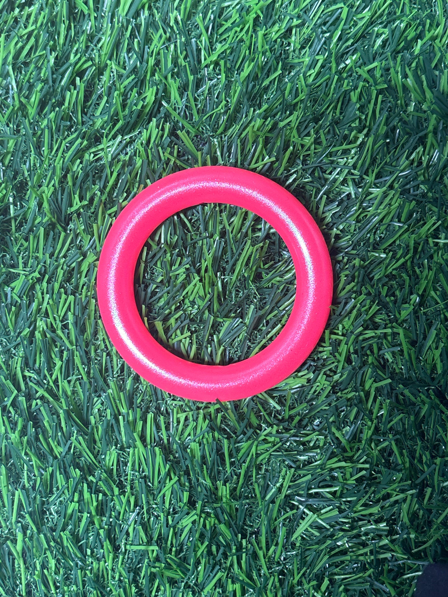 Hot pink silicone ring