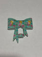 Green alani straw topper bow #18