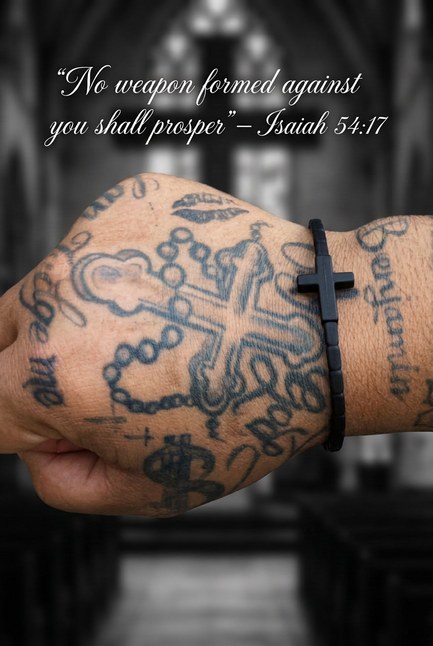 Faith Over Fear cross silicone bracelet