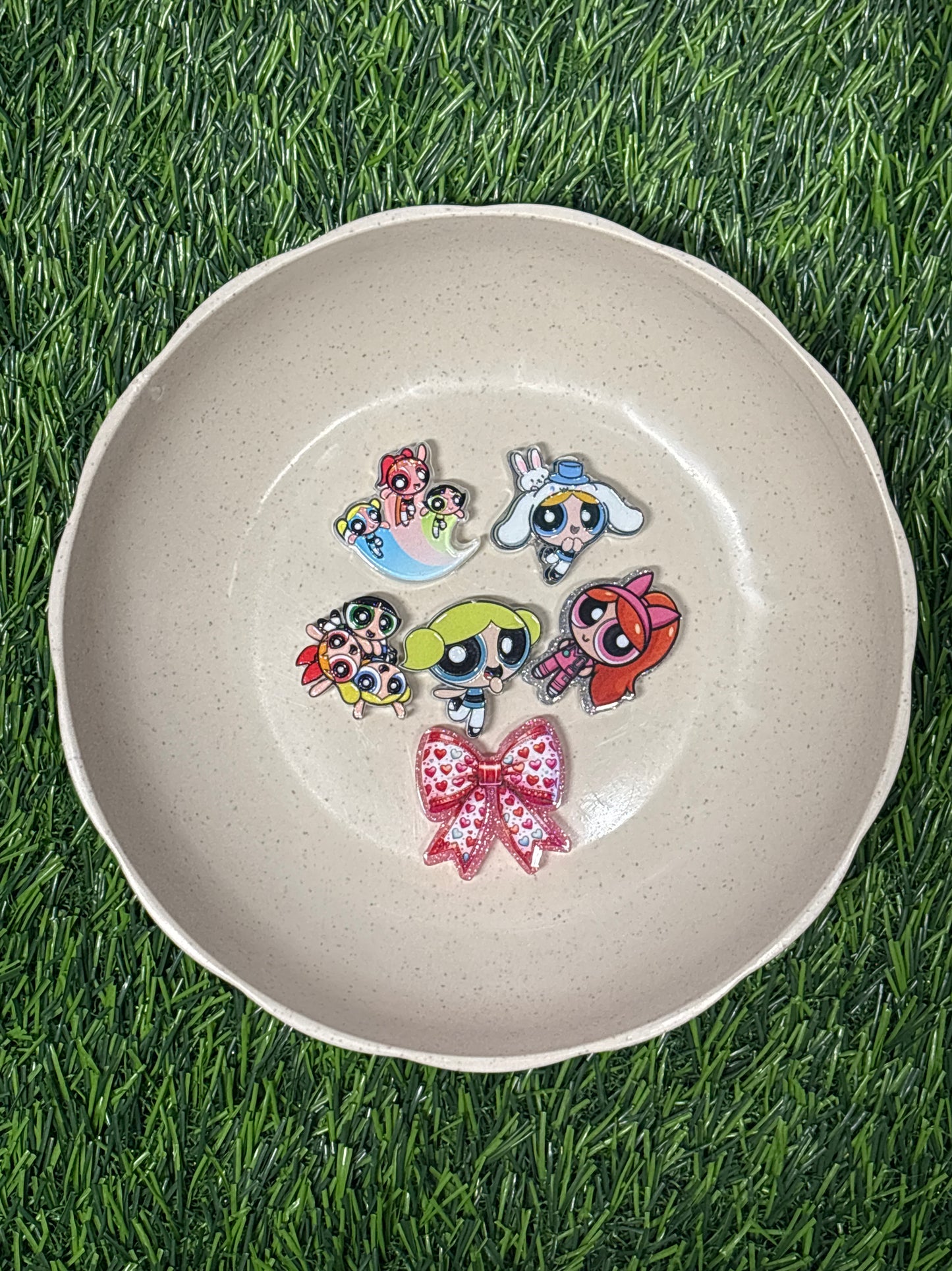 (188) power puff girls (set of 6)acrylic focals