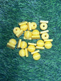 (215)3d printed yellow  Bead with Flat-Back Attachment for Acrylic